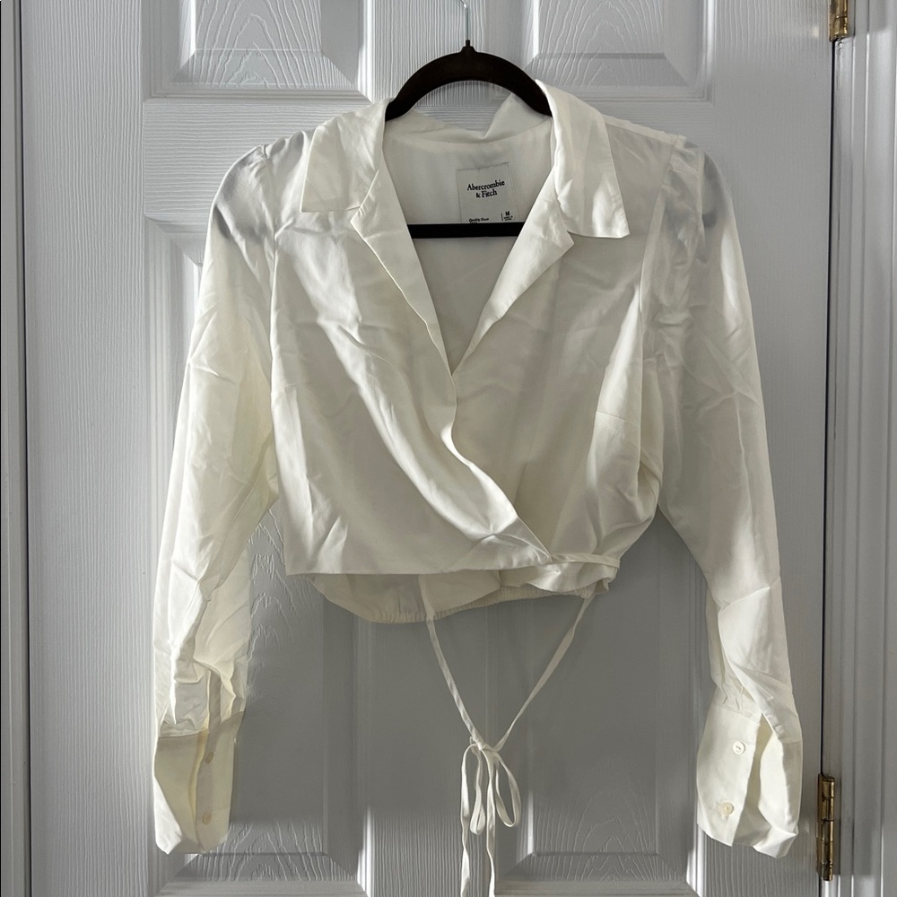Abercrombie & Fitch White Collared Shirt - Picture 3 of 6